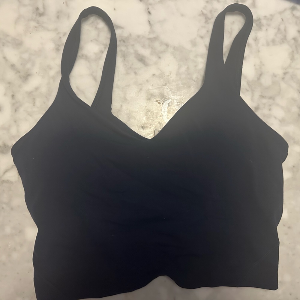 Navy Blue Lululemon Cropped Align Tank